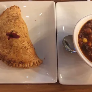 Strawberry Rhubarb Hand Pie and Veggie Chili