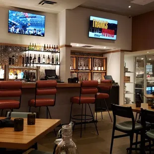 the bar and seating area