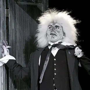 Unretouched color photograph (by Mark Oristano) of the cast of DEATH IS NO SMALL CHANGE!