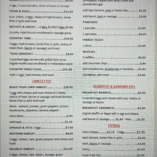 NEW MENU as of July 2022!!