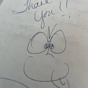 a piece of paper with writing on it