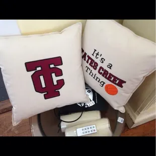 One of the few places to find local high school logo items.