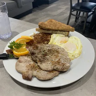 Pork Chops and Eggs