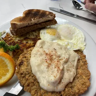 Country Fried Steak and Eggs