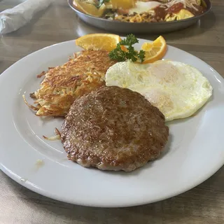 6oz. Sausage Patty and Eggs