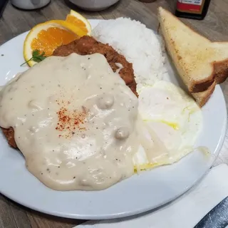 Country Fried Steak and Eggs