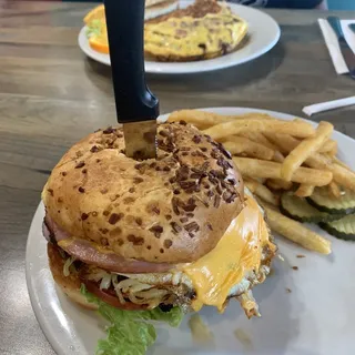 Pegs Breakfast Burger
