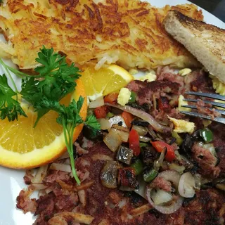 House-made Corned Beef Hash and Eggs