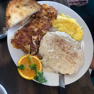 Country Fried Steak and Eggs