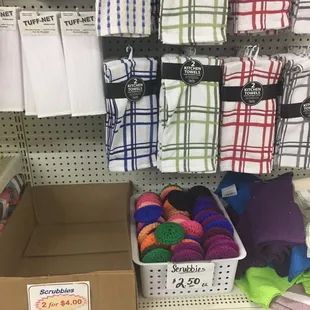 a variety of towels