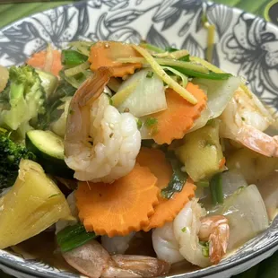 Ginger Pineapple with Shrimp.