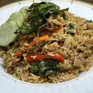 Spicy Basil Fried Rice.