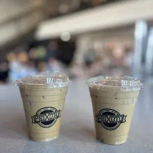 two cups of iced coffee