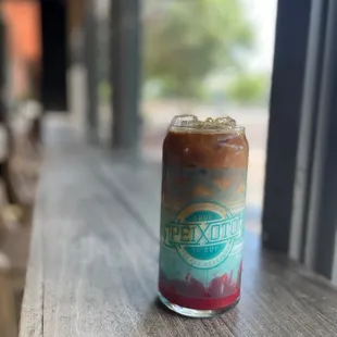 Raspberry pistachio latte