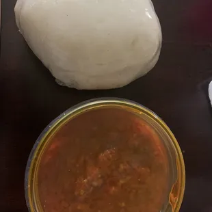 Fufu and tomato House Specialty Spicy Stew
