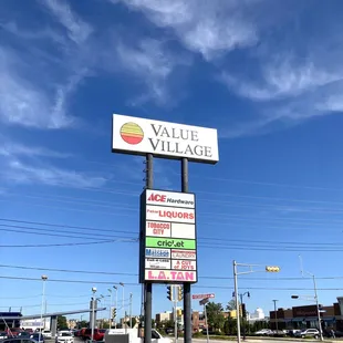 a sign for valley village