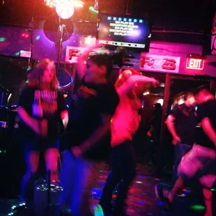 a group of people dancing