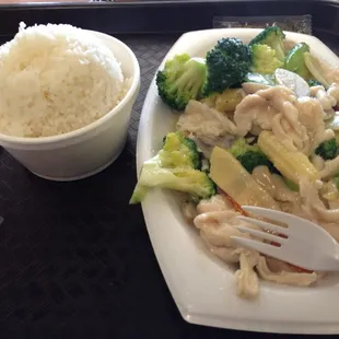 Rainbow Chicken, I asked for it in white sauce