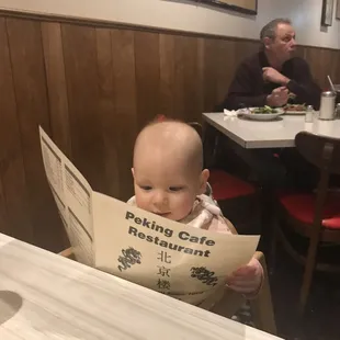 Casually perusing the menu