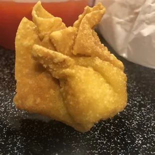 a fried food item on a counter