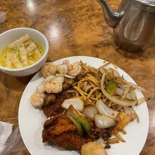 a plate of food on a table