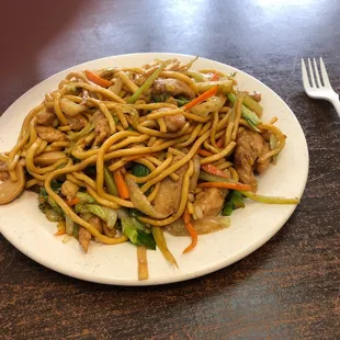 Chicken lo mein