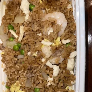 rice with shrimp and peas