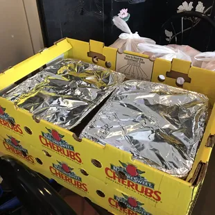 We often have large companies ordering large quantities of food