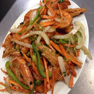Salt pepper shrimp !you can ask no shell