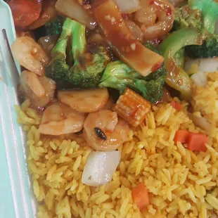 Garlic Shrimp and Fly fried rice!!