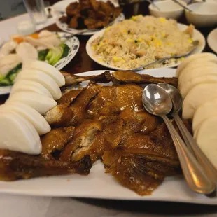 Peking Duck.....the buns were steaming when it was served!