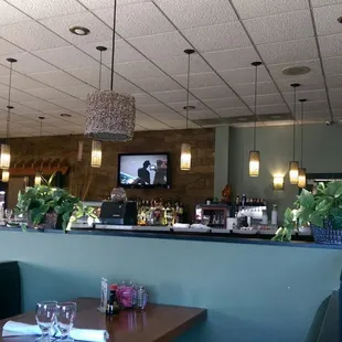 the dining area of a restaurant