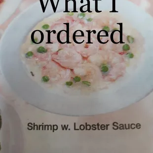 What shrimp with lobster sauce looks like