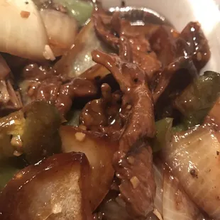 Pepper steak was pretty good, but had very little steak