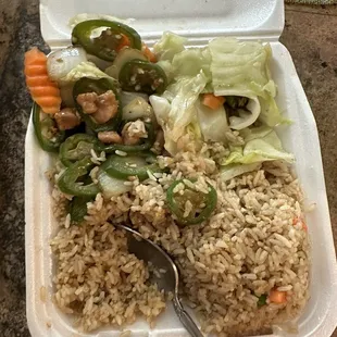 All vegetables no meat