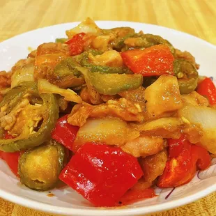 a closeup of a plate of food