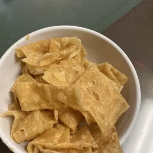 a bowl of tortilla chips