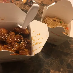 Sesame seeds and fried rice