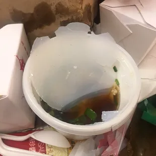 This is how my soup was Delivered