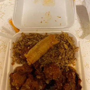 Orange chicken combo