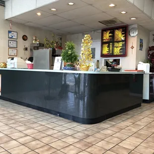 Counter inside entrance