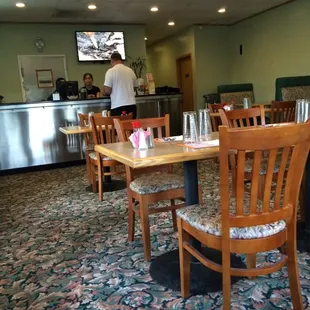 the dining area of a restaurant