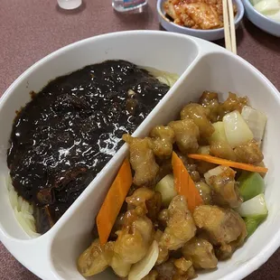 a bowl of food on a table