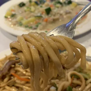Prawns With Lobster Sauce Assorted Chow Mein