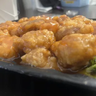 a close up of a plate of food