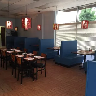 the dining area of the restaurant