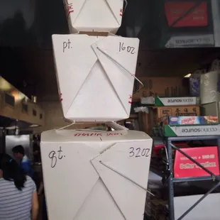 Package size choices.