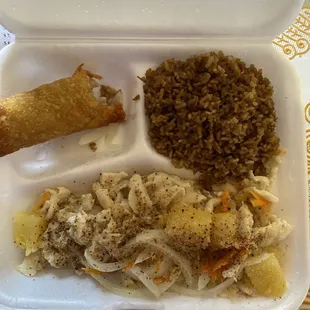 The food I had to doctor up because it was just white meat that taste like water.