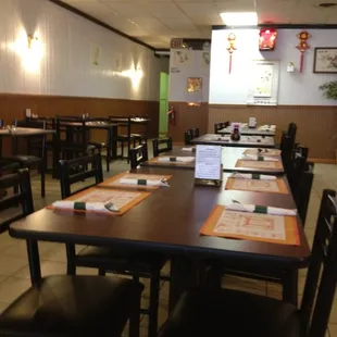 the dining area of the restaurant