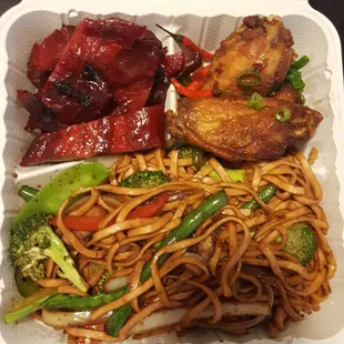 Vegetable lo mein bone spirits salt and pepper chicken wings